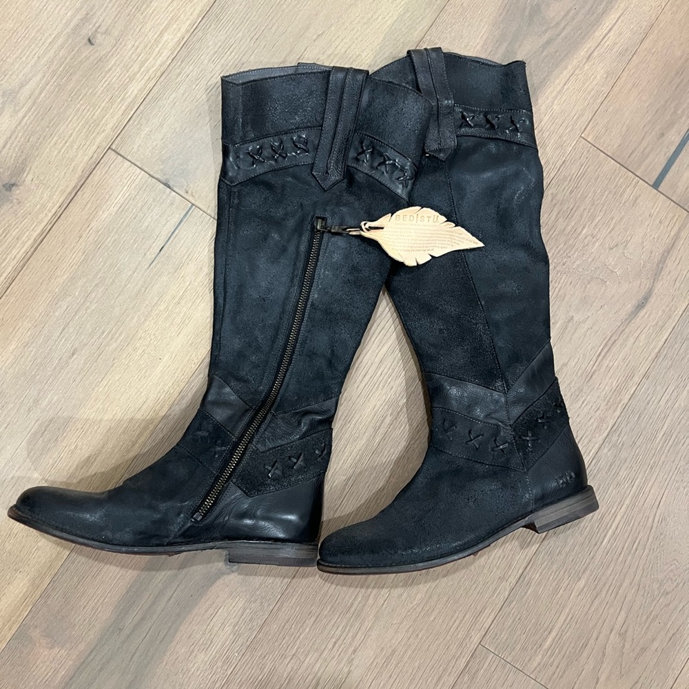 BedStu Midge Western Boot Black